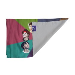 کادو پیچ پارچه‌ ای طرح دایره رنگین کمان گروه bts