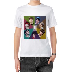 تیشرت طرح دایره رنگین کمان گروه bts کد cfp1653 