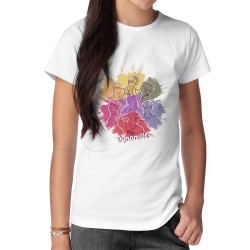 تیشرت طرح رنگین کمان آبرنگی گروه bts کد cfp1656 