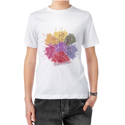 تیشرت طرح رنگین کمان آبرنگی گروه bts کد cfp1656 