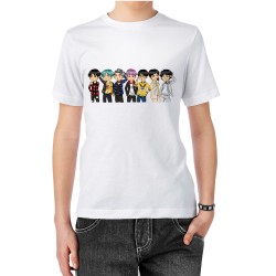 تیشرت طرح کاراکتر چیبی گروه bts کد cfp1655