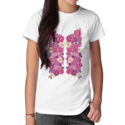 تیشرت طرح flower bts کد cfp1665