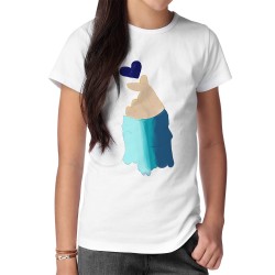 تیشرت طرح bts finger heart کد cfp1659 