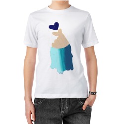 تیشرت طرح bts finger heart کد cfp1659 