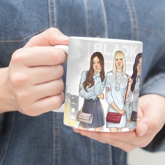 ماگ طرح نقاشی blackpink