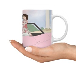 ماگ طرح ماشین صورتی گروه blackpink