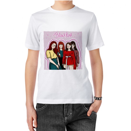 تیشرت طرح کارتونی blackpink