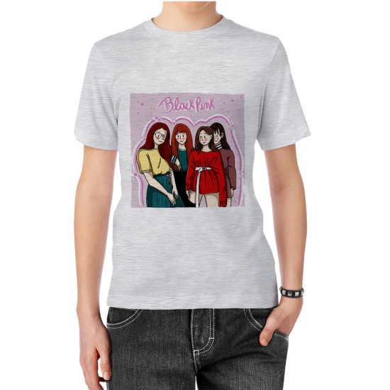 تیشرت طرح کارتونی blackpink