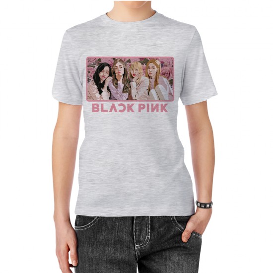 تیشرت طرح blackpink flower