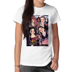 تیشرت طرح گروه بلک پینک با لباس سنتی