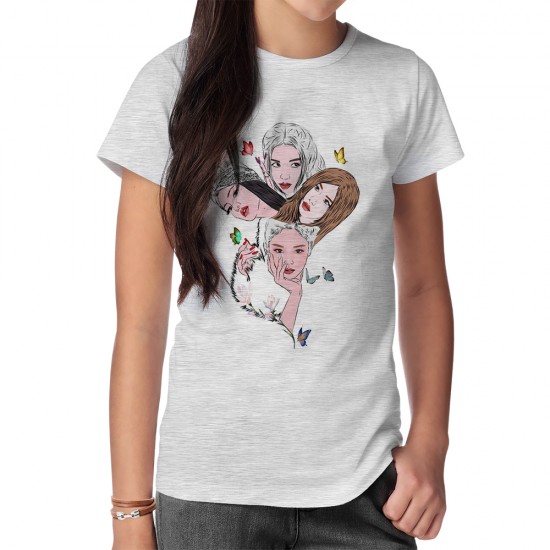 تیشرت طرح پروانه‌های blackpink