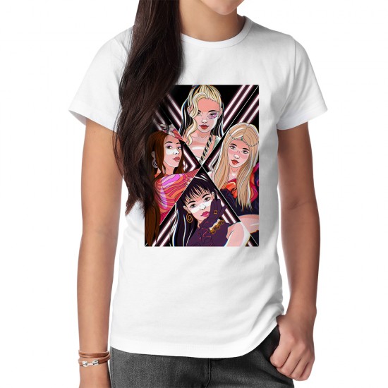 تیشرت طرح گروه جذاب بلک پینک