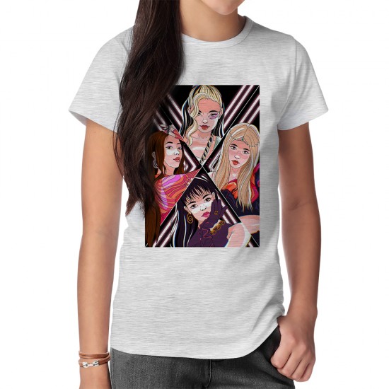 تیشرت طرح گروه جذاب بلک پینک