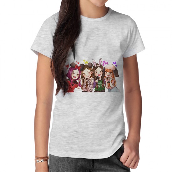 تیشرت طرح کاراکتر کیوت blackpink