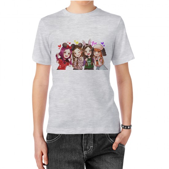 تیشرت طرح کاراکتر کیوت blackpink