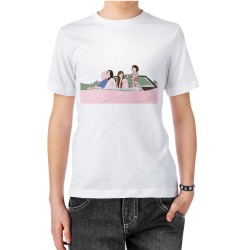 تیشرت طرح ماشین صورتی گروه blackpink