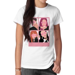 تیشرت طرح پرتره مینیمال بلک پینک