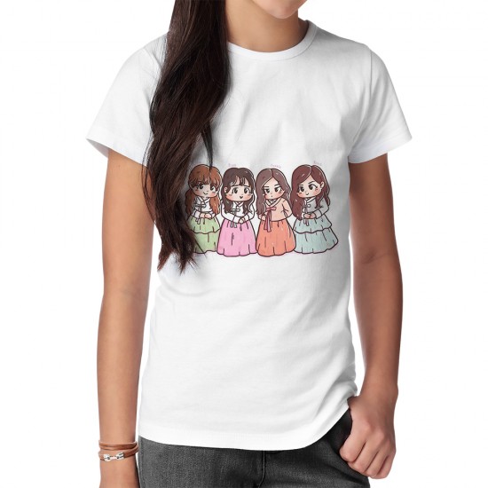 تیشرت طرح ملکه‌های black pink