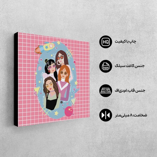 تابلو شاسی طرح cute blackpink