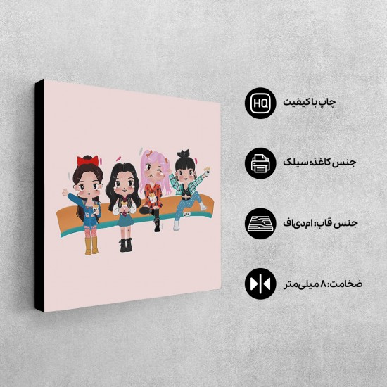 تابلو شاسی طرح کاراکترهای بانمک blackpink