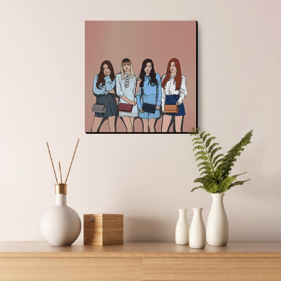تابلو شاسی طرح blackpink illustration