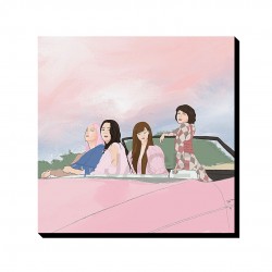 تابلو شاسی طرح ماشین صورتی گروه blackpink