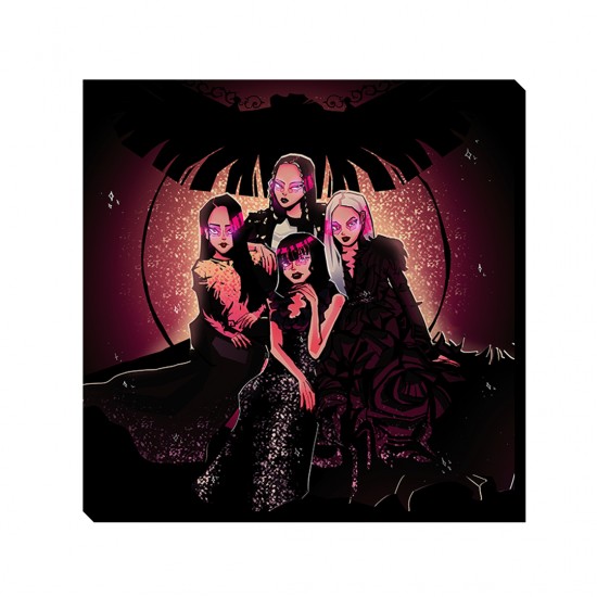تابلو شاسی طرح بلک پینک سیاه