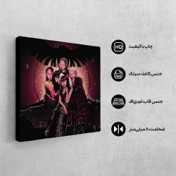 تابلو شاسی طرح بلک پینک سیاه
