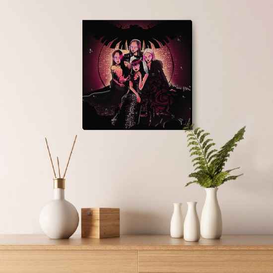 تابلو شاسی طرح بلک پینک سیاه