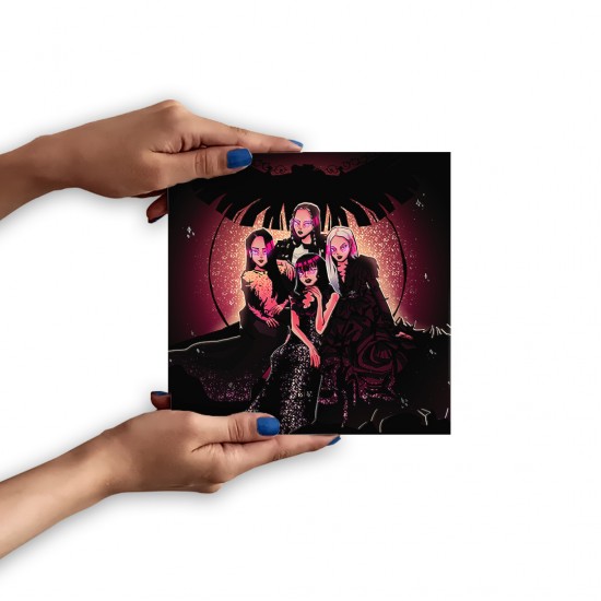 تابلو شاسی طرح بلک پینک سیاه