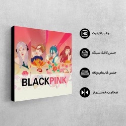 تابلو شاسی طرح asian girl black pink