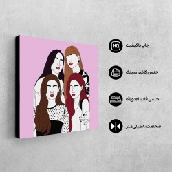 تابلو شاسی طرح مینیمال blackpink