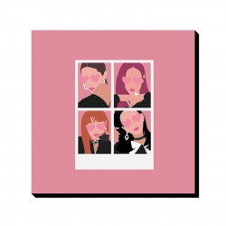 تابلو شاسی طرح پرتره مینیمال بلک پینک