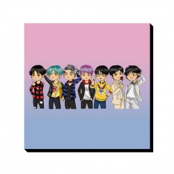 تابلو شاسی طرح کاراکتر چیبی گروه bts