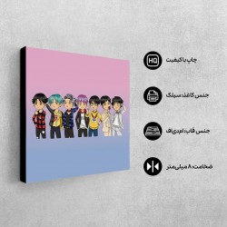 تابلو شاسی طرح کاراکتر چیبی گروه bts