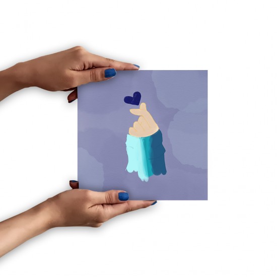 تابلو شاسی طرح bts finger heart