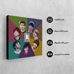 تابلو شاسی طرح دایره رنگین کمان گروه bts