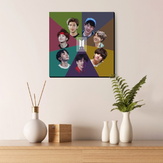 تابلو شاسی طرح دایره رنگین کمان گروه bts