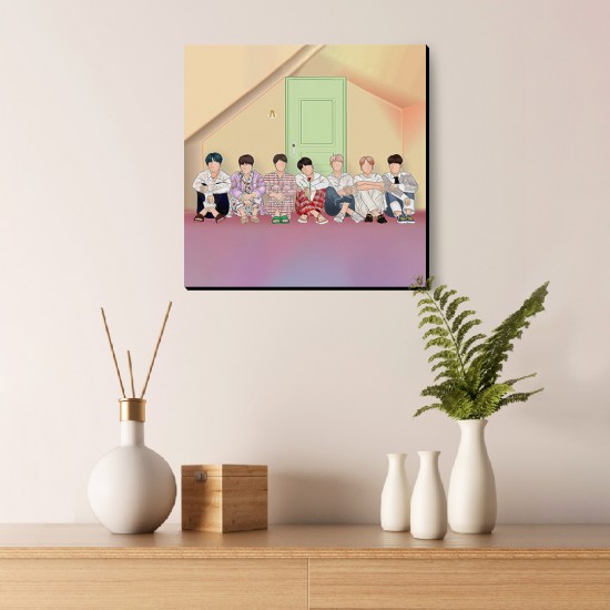 تابلو شاسی طرح bts در خانه