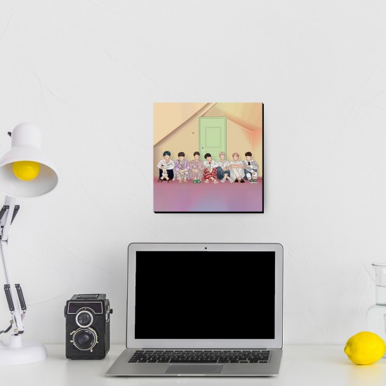 تابلو شاسی طرح bts در خانه