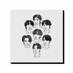 تابلو شاسی طرح minimal bts