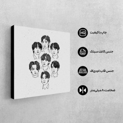 تابلو شاسی طرح minimal bts