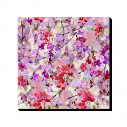 تابلو شاسی طرح بافت گل های بنفش