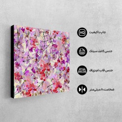 تابلو شاسی طرح بافت گل های بنفش