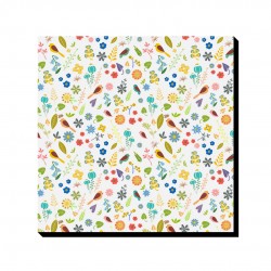 تابلو شاسی طرح بافت گل و بلبل