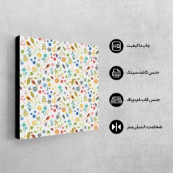تابلو شاسی طرح بافت گل و بلبل