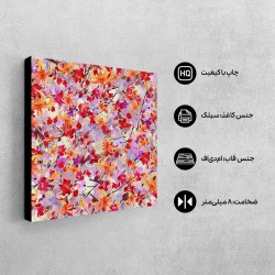 تابلو شاسی طرح بافت گل های نارنجی