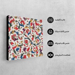 تابلو شاسی طرح بافت گل و برگ