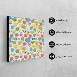 تابلو شاسی طرح قوری و فنجان