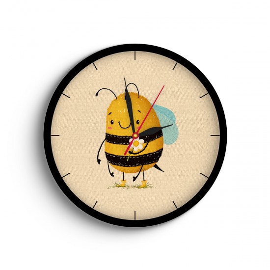 ساعت دیواری طرح زنبور خوشحال